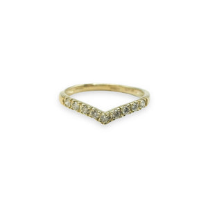 9ct Yellow Gold Wishbone Eternity Band Ring