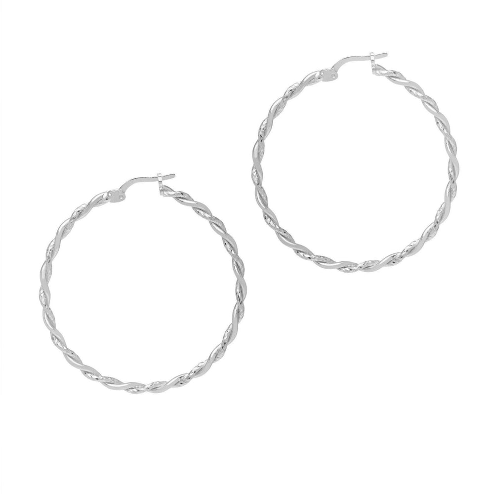 The Hoop Station | Siena Sparkle Twist Hoop Earrings