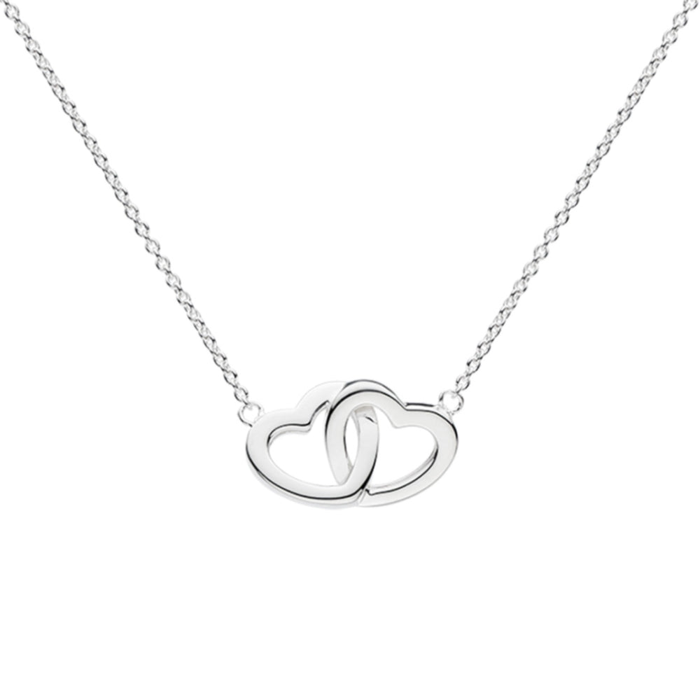 Sterling Silver Double Heart Necklace