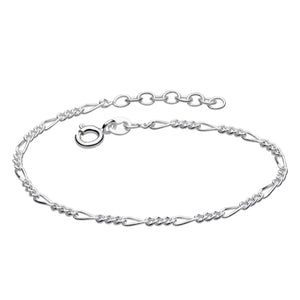 Sterling Silver Figaro 7” Bracelet