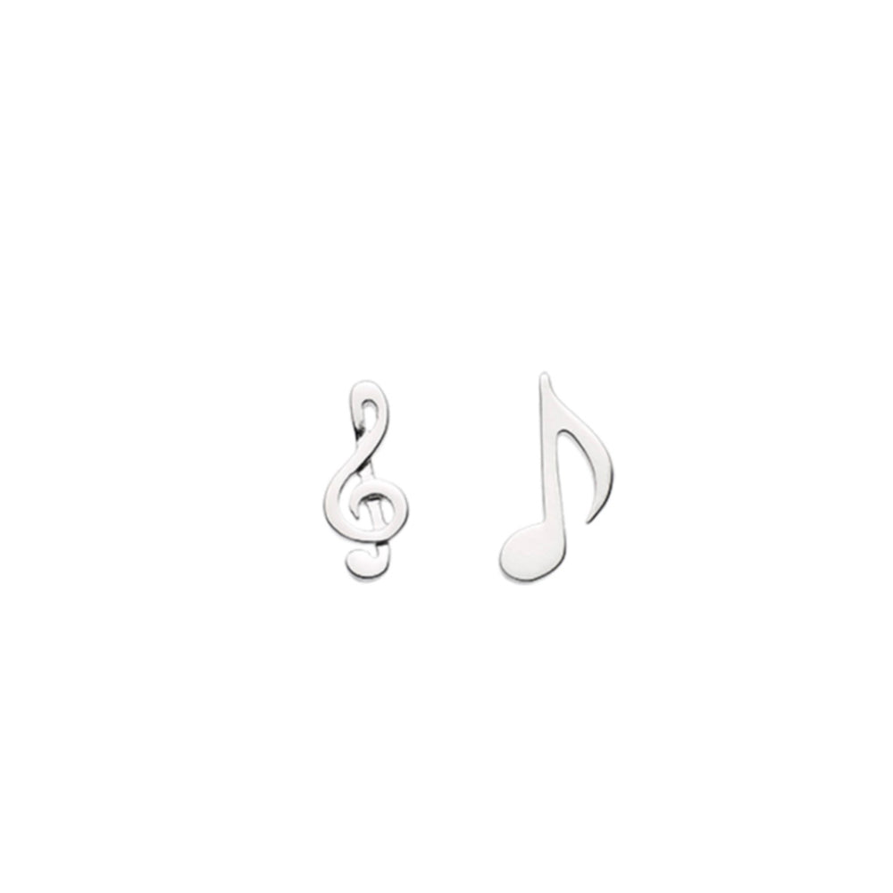 Sterling Silver Melody Musical Stud Earrings