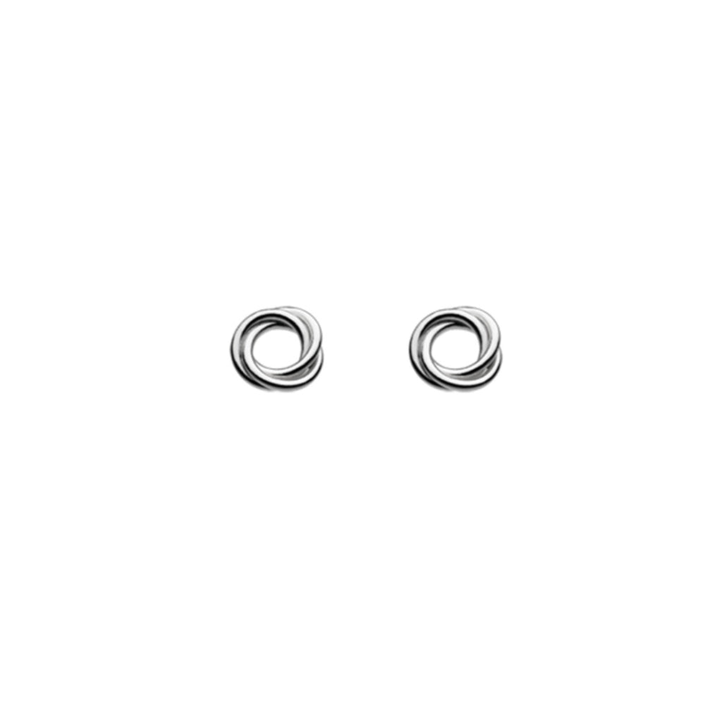 Sterling Silver Coiled Stud Earrings