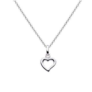Sterling Silver Small Open Heart Necklace
