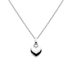 Sterling Silver Solid Heart Necklace