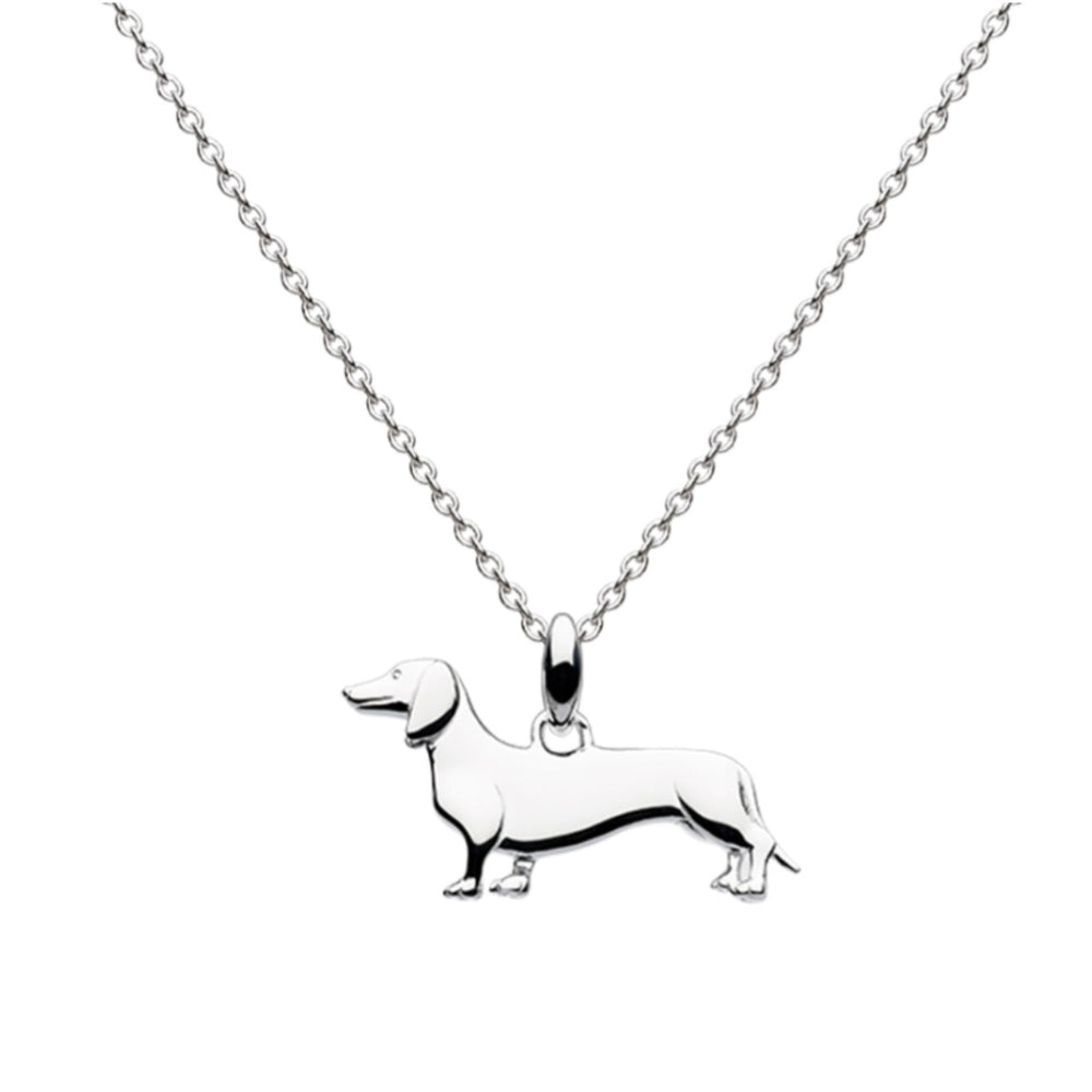 Sterling Silver 3D Sausage Dog Necklace