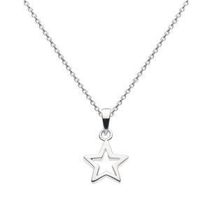 Sterling Silver Chunky Star Necklace