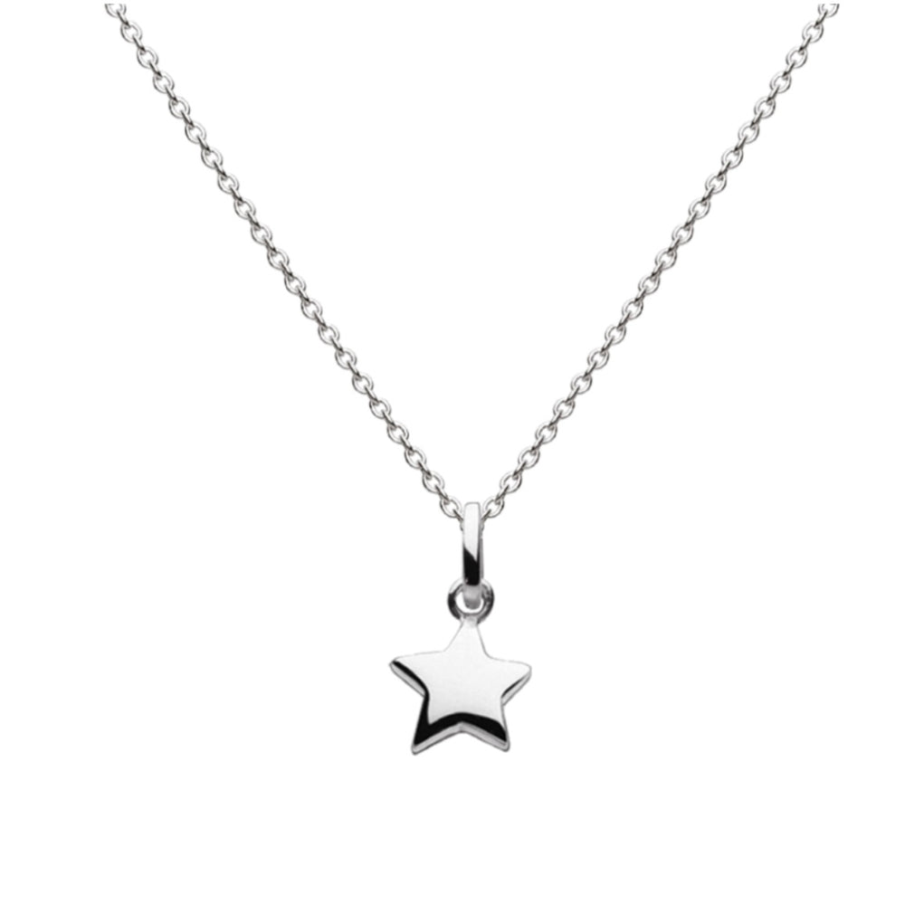 Sterling Silver Solid Star Necklace