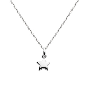 Sterling Silver Solid Star Necklace