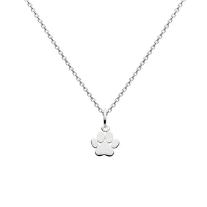 Sterling Silver Paw Print Necklace