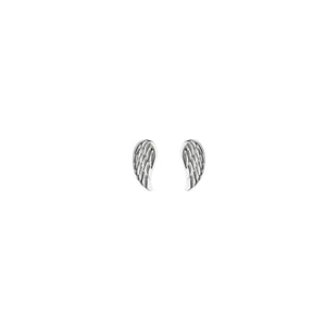 Sterling Silver Dainty Angel Wing Stud Earrings