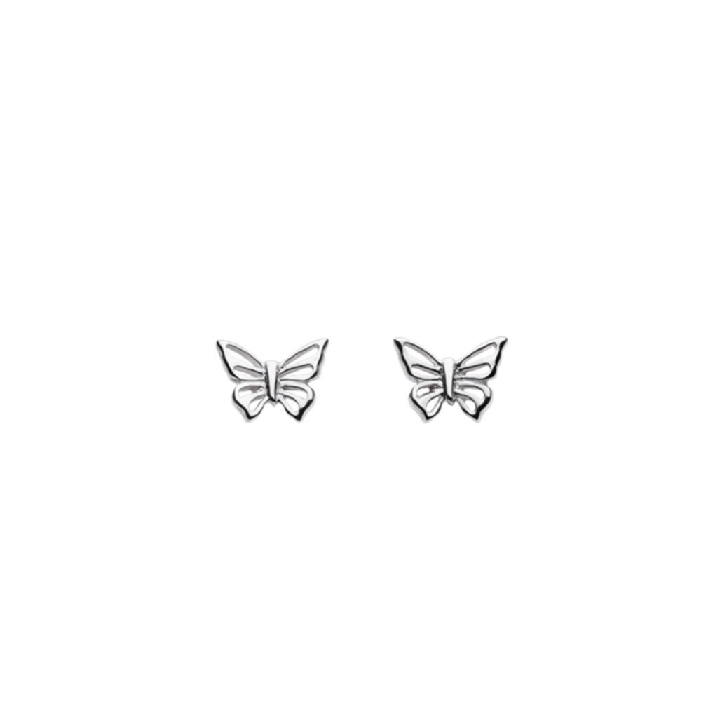 Sterling Silver Butterfly Stud Earrings