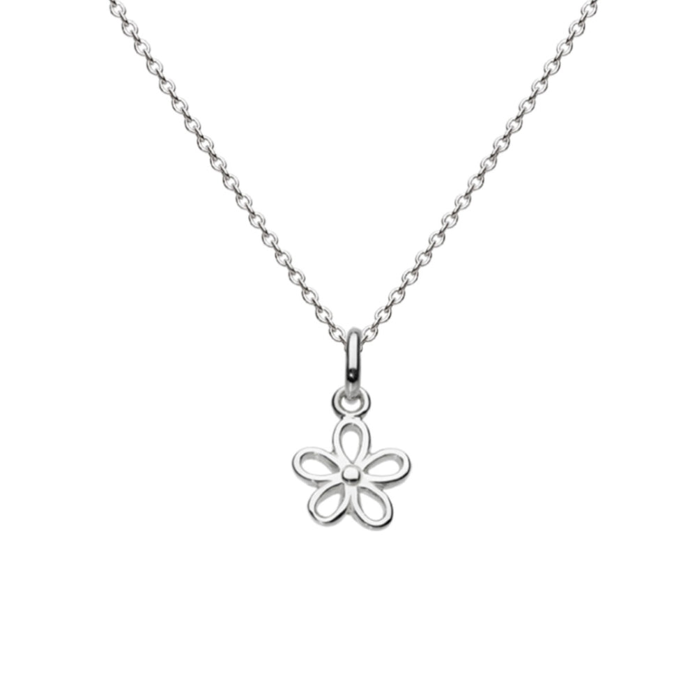 Sterling Silver Simple Flower Necklace