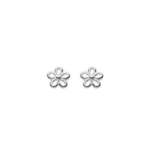 Sterling Silver Simple Flower Stud Earrings