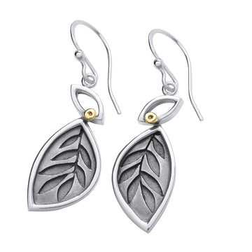 Linda Macdonald | Spring Leaves Silver Drop Earrings