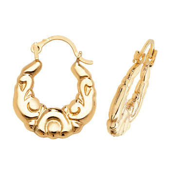 9ct Yellow Gold Creole Earrings