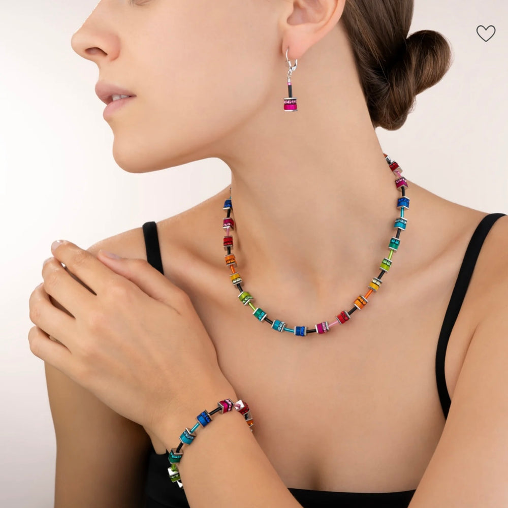 Coeur De Lion | Geocube Bracelet Classic Polaris & Rhinestone Multicolour