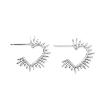 ChloBo | Heart Ray Hoop Earrings
