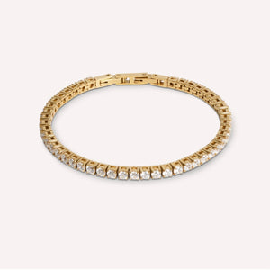 Coeur De Lion | Tennis Bracelet Gold-Crystal