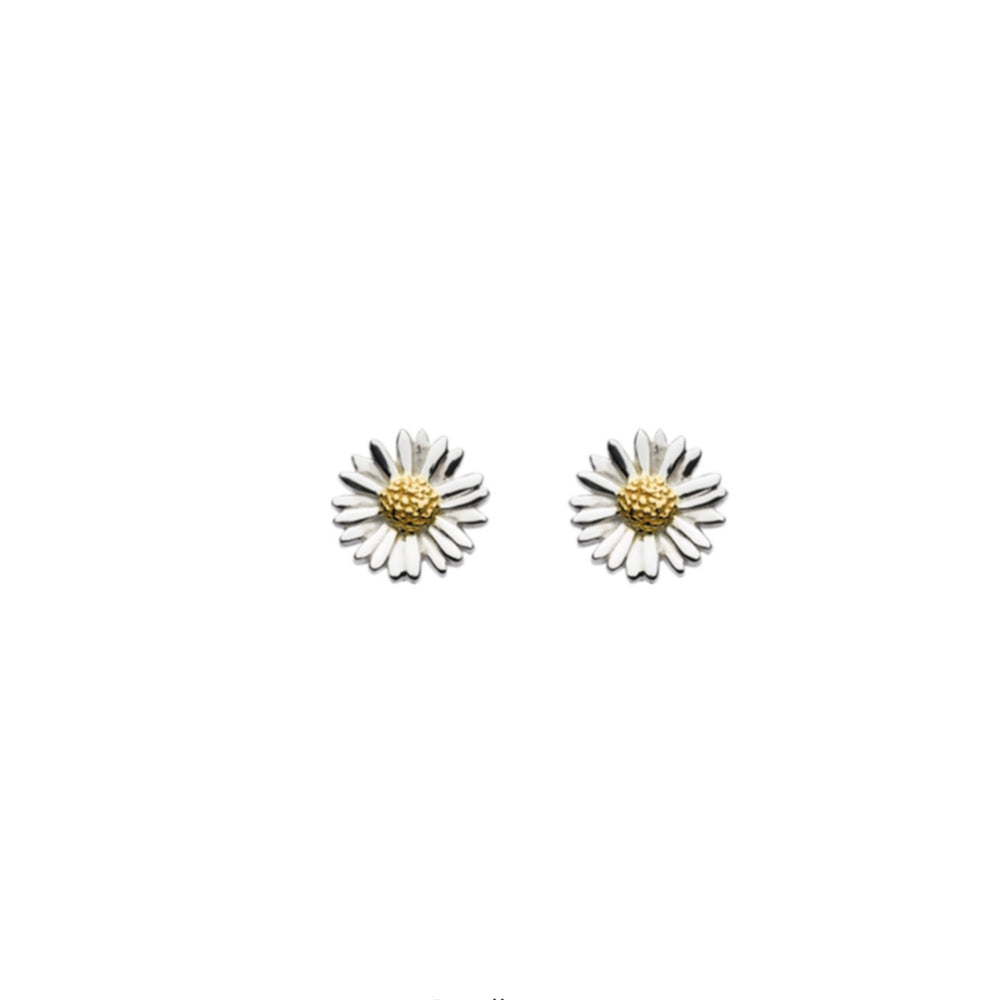 Sterling Silver Daisy Stud Earrings