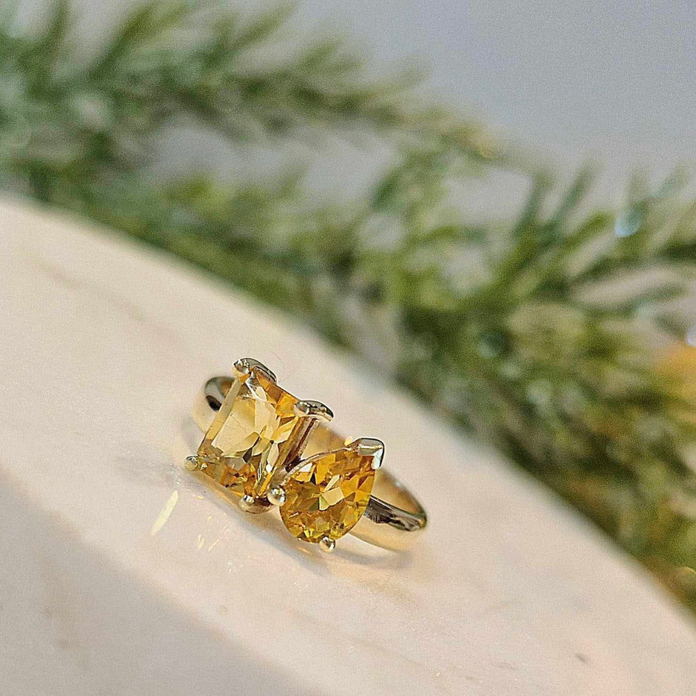 9ct Yellow Gold Citrine Handmade Ring