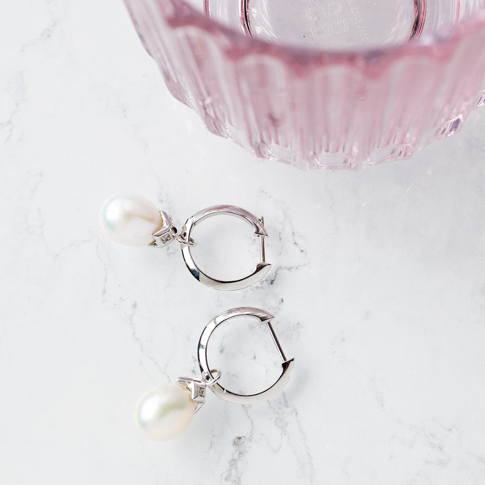 Kit Heath | Revival Pearl Glitz Hoop Earrings