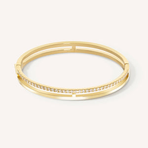 Coeur De Lion | Eternal Unity Bangle Gold Crystal