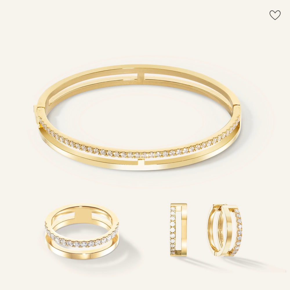 Coeur De Lion | Eternal Unity Bangle Gold Crystal