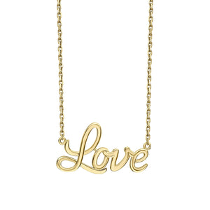 9ct Yellow Gold Love Necklace