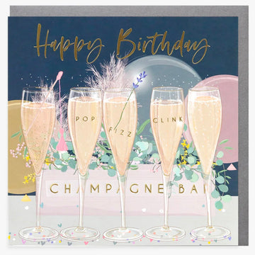 Belly Button Designs | Birthday Champagne Card