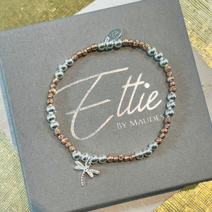 Ettie Silver and Rose Bracelet | Dragonfly