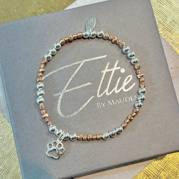 Ettie Silver and Rose Bracelet | Paw Print
