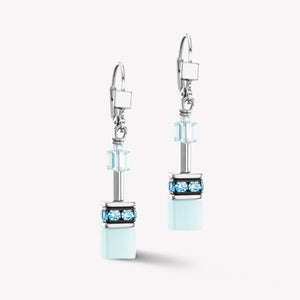 Coeur De Lion | Geocube Iconic Mono Earrings - Ice Blue