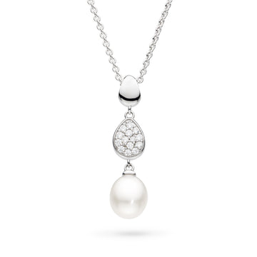 Kit Heath | Coast Pebble Glisten Pavé & Pearl Necklace