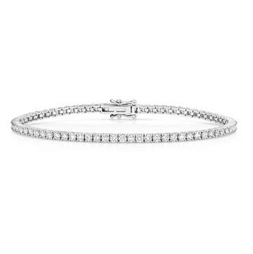Sterling Silver Lab Grown Diamond Bracelet