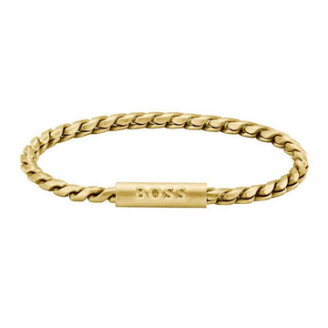 Boss | Yellow Gold Tone Mens Doran Bracelet