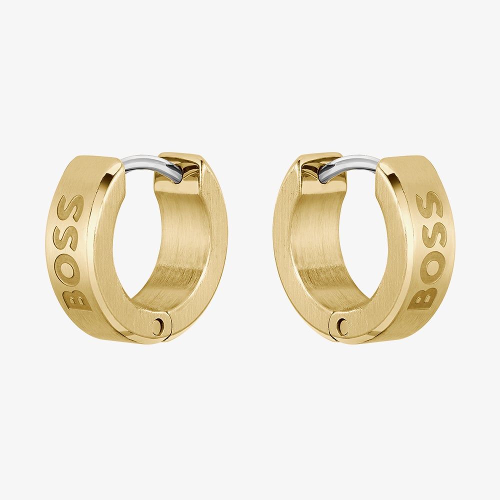 Boss | Odell Gold Tone Small Hoop Earrings