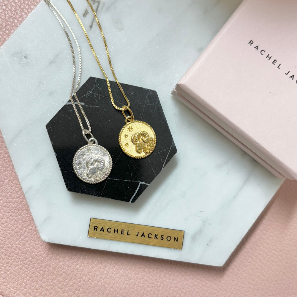 Rachel Jackson | Zodiac Art Coin Necklace | Gold