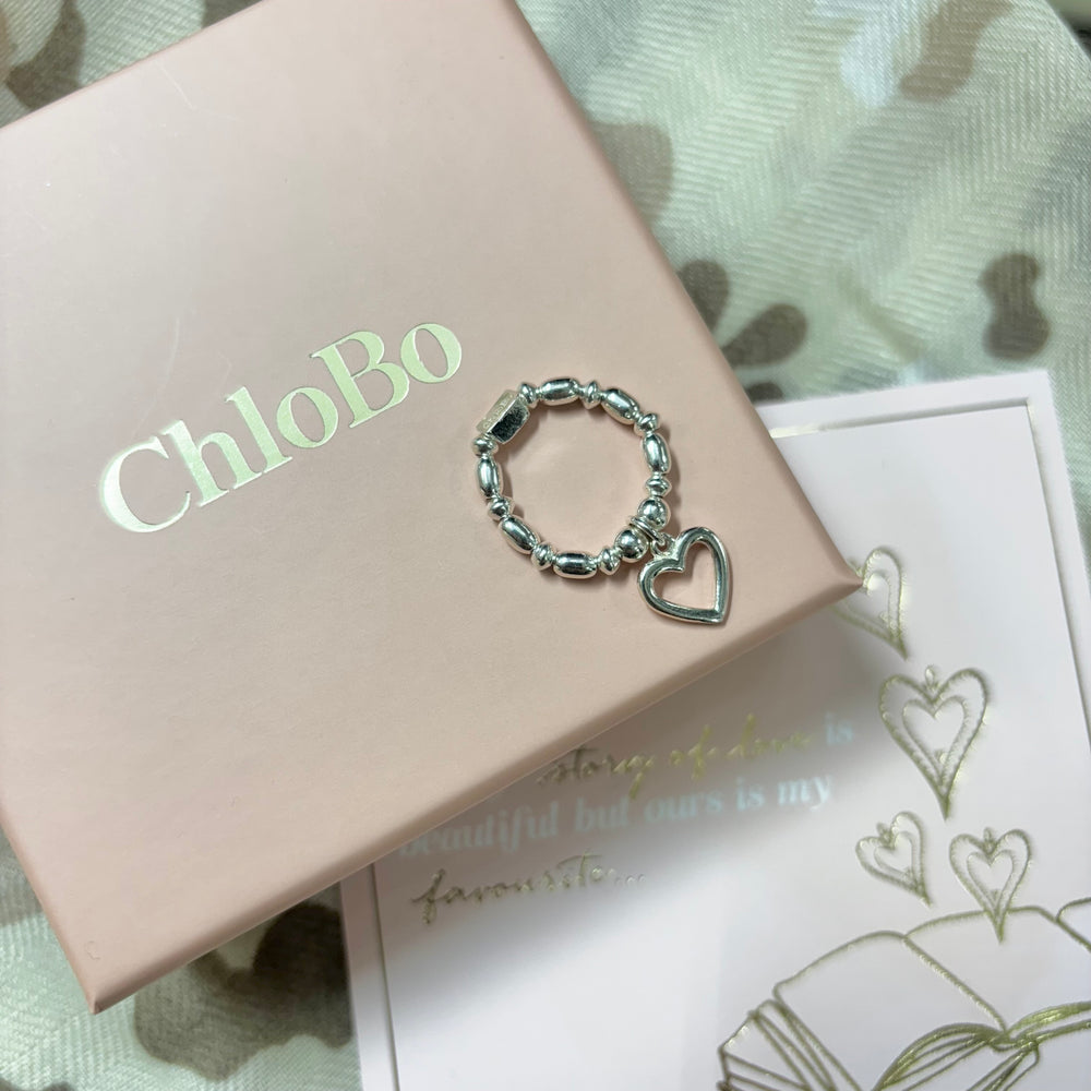 ChloBo | Mini Rice Open Heart Ring
