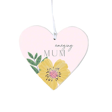 Belly Button Designs | Amazing Mum Ceramic Heart Decoration