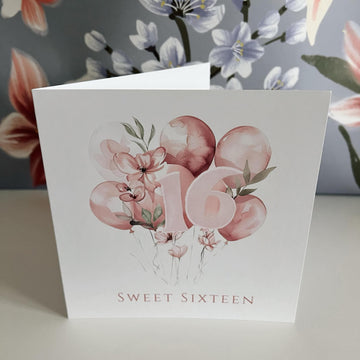 Maudes Pink Birthday Card - 16, 18, 21, 30, 40, 50, 60, 70, 80