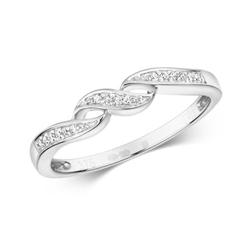 9ct White Gold Fancy Diamond Ring