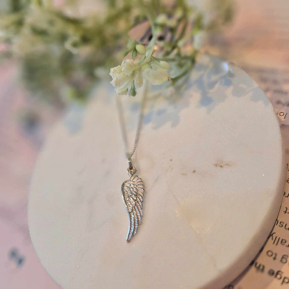 Sterling Silver Angel Wing Necklace