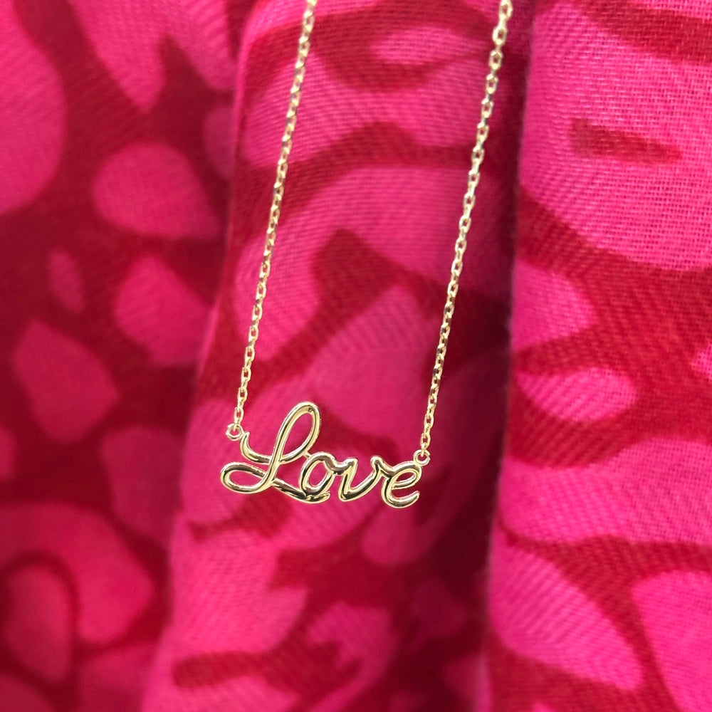 9ct Yellow Gold Love Necklace