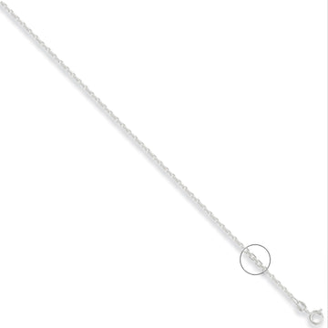Sterling Silver 2.2mm Diamond Cut Belcher Chain 20”