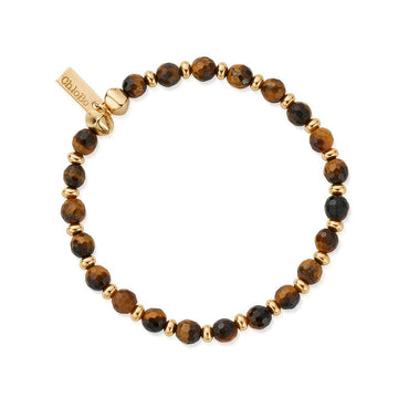 ChloBo | Men’s Gold Tiger’s Eye Slim Round Bracelet
