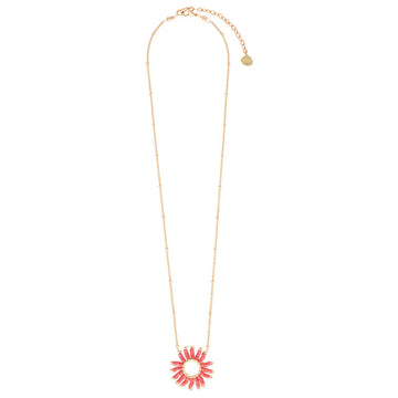 Mishky | Adjustable Necklace With Beaded Fringe Sun - Small