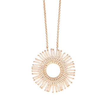 Mishky | Adjustable Necklace With Beaded Fringe Sun - Large