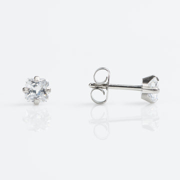 Studex | Sensitive 4mm CZ Princess Cut Stud Earrings