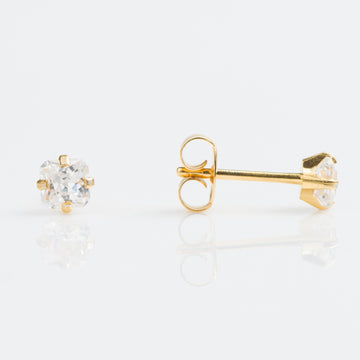 Studex | Sensitive 4mm CZ Princess Cut Stud Earrings