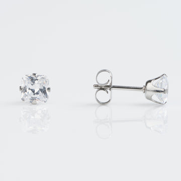 Studex | Sensitive 5mm CZ Princess Cut Stud Earrings